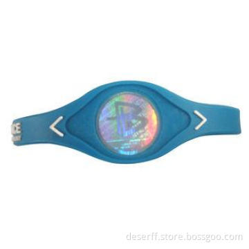 Eco - Friendly Silicone Rubber Energy Sports Wristband Brac